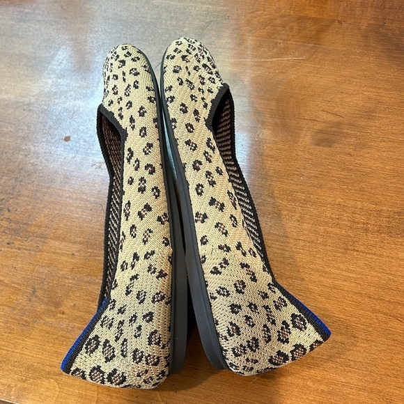 Rothy’s round toe flat ballerina slip on mini cheetah brown tan women’s 7.5 - Picture 7 of 10